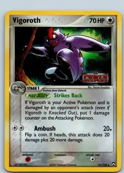 Pokemon Vigoroth 41/108 EX Power Keepers Reverse Holo Stamped - Image 1