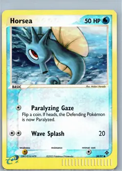 Horsea - Reverse Holo - 58/97 EX Dragon - Pokemon TCG - e-Reader - 2003 - Image 1