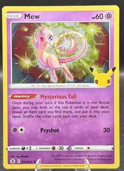 Mew Holo 11/25 Celebrations 25th anniversary Pokemon TCG rare ENGLISH 2021 - Image 1