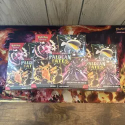 Pokemon TCG Scarlet & Violet Paldean Fates Booster Bundles Lot of 3 New/Sealed - Image 1