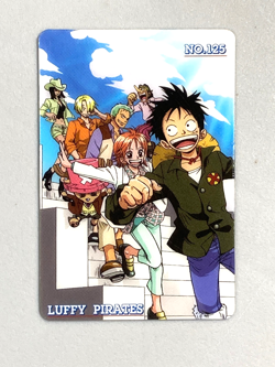 Straw Hat Crew - No.125 - One Piece Gummy Plastic Vintage Card Japanese - Image 1