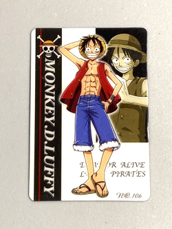 Monkey D Luffy - No.106 - One Piece Gummy Plastic Vintage Card Japanese - Image 1