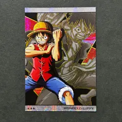 S5177 Monkey D. Luffy SR No.10-01 Holo Japanese One Piece Wafer Card F21 - Image 1