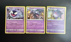 Pokemon TCG Gastly/Haunter/Gengar(Holo) Lost Origin Trio NM Mint - Image 1