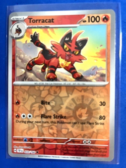 Torracat 2024 Pokemon Temporal Forces Reverse Holo 33/162 - Image 1