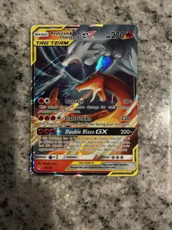 Pokemon Reshiram & Charizard GX TAG TEAM Ultra Rare Holo 20/214 - Image 1