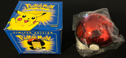 1999 Burger King Pokemon Sealed Ball/Box 23K Gold PIKACHU BLUE Trading Card M4 - Image 1