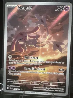 Pokemon Mesprit 204/191 Sv08: Surging Sparks Illustration Rare Holo 70 HP - Image 1