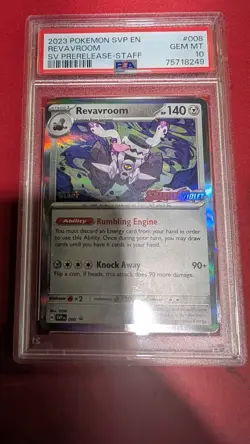 Revavroom Prerelease Staff Pokemon Scarlet & Violet Promo Holo PSA 10 - Image 1