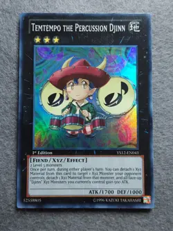 Yugioh! LP Temtempo the Percussion Djinn - YS12-EN041 - Super Rare - 1st Edition - Image 1