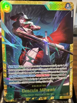 2025 One Piece OP14-119 SEC Dracule Mihawk Secret Rare Full Art NM English - Image 1