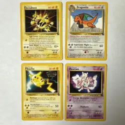 Pokemon First Movie Promo Card Lot Dragonite Mewtwo Pikachu Nintendo - 1999 - Image 1