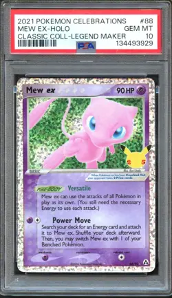 Mew ex 88/92 Celebrations Classic Collection PSA 10 Gem Mint Pokemon Card - Image 1
