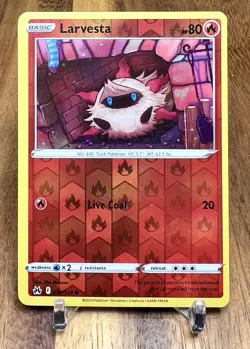 Larvesta 024/159 Reverse Holo Common Crown Zenith Pokemon Card NM - Image 1