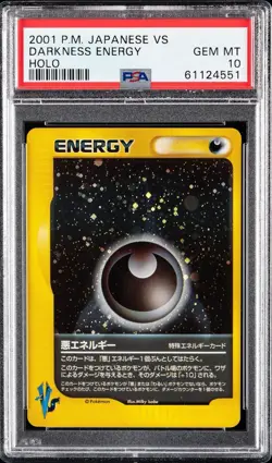 2001 Pokemon Japanese VS Darkness Energy Holo PSA 10 Gem Mint Card - Image 1
