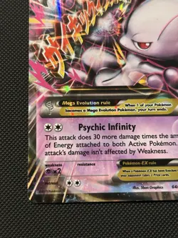 M Mewtwo EX 64/162 - Pokemon XY BREAKthrough Ultra Rare HP - Image 4