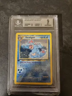2000 POKEMON NEO GENESIS 1ST ED #5 FERALIGATR-HOLO BGS 9 - Image 1