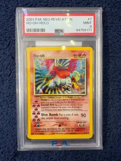PSA 9 Ho-Oh Holo Neo Revelation #7 - 2001 MINT Pokemon Card - Image 1