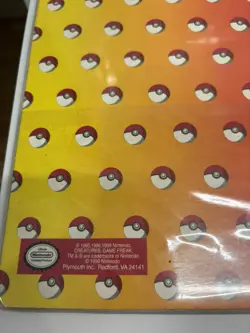 1999 Pokemon PIKACHU BINDER Red 3-Ring Card Album Folder+Sheets TCG Nintendo Ex - Image 4