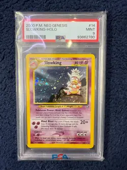 PSA 9 Slowking Holo Neo Genesis #14 - 2000 MINT Pokemon Card - Image 1