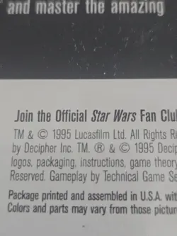 Star Wars Customizable 2 Player Card Game 1995 by Parker Brothers Sealed - Image 4