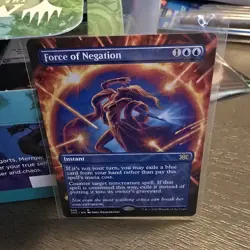 Wizards Force of Negation Double Masters 2022 Rare Borderless Instant Blue 346 … - Image 1