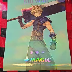 MTG Final Fantasy Cloud FOIL Promo Poster Limited Magic Crossover - Image 1
