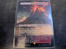 MTG Magic the Gathering Mount Doom Borderless LTR! - Image 1