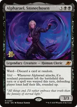 Alpharael, Stonechosen - Foil - Prerelease Promo Light Play, English Magic the G - Image 1