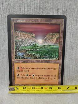 Magic MTG 6x9 Oversized Brushland Promo Light Play Arena - Image 2