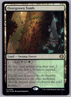 Lorwyn Eclipsed Overgrown Tomb FOIL Rare 266 Magic the Gathering - Image 1