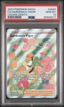 Pokemon Gardenia's Vigor GG61 Full Art Trainer - Crown Zenith - PSA 10 - Image 1