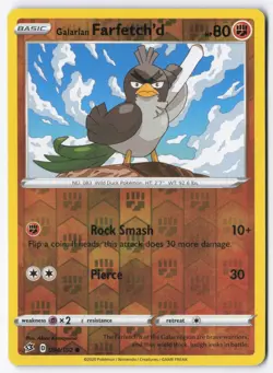 Galarian Farfetch'd Reverse Holo Pokemon SWSH02: Rebel Clash 094/192 NM - Image 1
