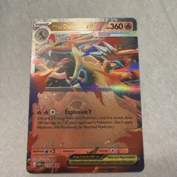 Pokemon Mega Charizard Y EX Mega Evolution Black Star Promo 030 TCG NM - Image 1