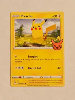 Pokemon TCG Pikachu - Evolving Skies 049/203 Halloween Promo Near Mint - Image 1