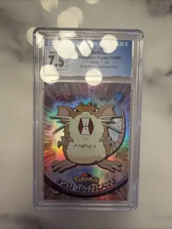 RATICATE 1999 Pokemon Topps Series 1 First Print 20 Rainbow Foil CGC 7.5 NM+ TCG - Image 1