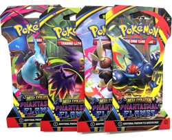 2 x Sealed Sleeved Pokemon TCG Phantasmal Flames Booster Packs Mega Evolution - Image 2
