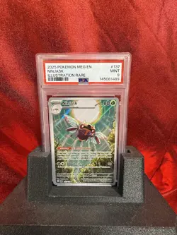 2025 Pokemon Mega Evolution #137 Ninjask Illustration Rare PSA 9 - Image 1