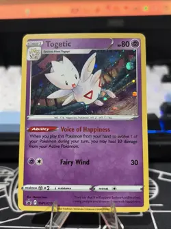 Pokemon TCG Togetic Sword & Shield SWSH276 Cosmos Holo Promo NM with Swirl - Image 1
