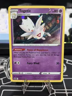 Pokemon TCG Togetic Sword & Shield SWSH276 Cosmos Holo Promo NM with Swirl - Image 2