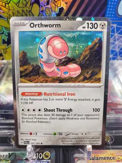 Orthworm 151/193 Cosmo Holo Black Star Promo Pokemon TCG Scarlet & Violet - Image 1