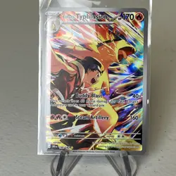 Ethan's Typhlosion Full Art IR 190/182 Pokemon Destined Rivals Nm - Image 1