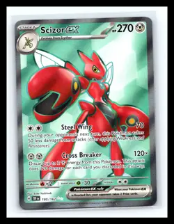 💥 Pokemon - Scizor ex 195/162 - Scarlet & Violet Temporal Forces Full Art Holo - Image 1