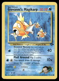 Pokemon Tcg Giovanni's Magikarp #73 Pokemon Gym Challenge MP - Image 1