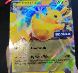 Pokemon Pikachu Indomilk Promo Holo 195/SV-P Stamped Pokemon Indonesia LP cond - Image 1