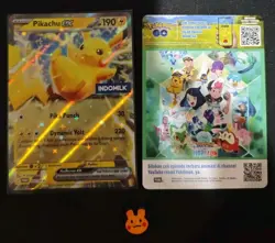 Pokemon Pikachu Indomilk Promo Holo 195/SV-P Stamped Pokemon Indonesia LP cond - Image 2