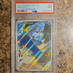 Pokemon Oshawott Illustration Rare Holo Sv: White Flare 105/086 PSA 9 - Image 1