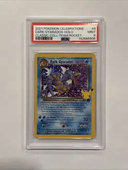 2021 POKEMON CELEBRATIONS CLASSIC COLLECTION #8 DARK GYARADOS-HOLO PSA 9 - Image 1