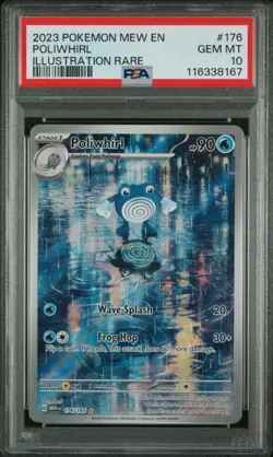 Poliwhirl 176/165 Illustration Rare Holo Pokemon Scarlet & Violet 151 PSA 10 - Image 1