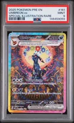 2025 POKEMON PRE EN-PRISMATIC EVOLUTIONS #161 UMBREON EX PSA 9 - Image 1